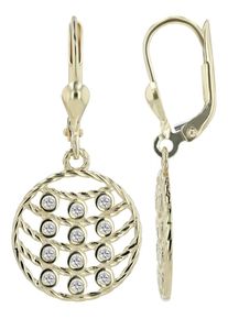 Adelia´s ADELIA ́S Damen Paar Ohrhänger, Damen, Gelbgold 333, silber, Gelbgold 333, Ohrringe