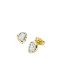 Luigi Merano Damen Paar Ohrstecker "mit Brillanten, Gelbgold 585", SI = kleine Einschlüsse, Gelbgold 585, gold, Gelbgold 585, Ohrringe