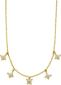 PURELEI Damen Kette mit Anhänger "Schmuck Geschenk Butterfly Schmetterling, 22211-Necklace-Butterfly", Edelstahl, L: 45cm, gold, Edelstahl,