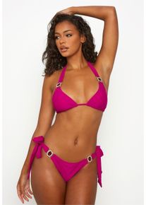 MODA MINX Damen Triangel-Bikini-Top "Amour Triangle", lila, Gr. M, unifarben, 82% Polyamid, 18% Elasthan, Bikini-Oberteile, mit stilvollem Steinbesatz