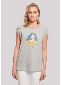 F4NT4STIC Damen T-Shirt "DC Comics Superhelden Wonder Woman Gaze", grau, casual, Gr. L, Obermaterial: 100% Baumwolle, Shirts, Print
