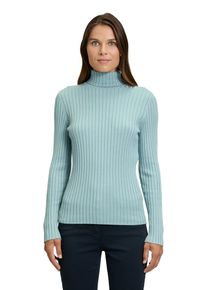 Betty Barclay Damen Strickpullover "Betty Barclay Feinstrickpullover mit Rippenstruktur", blau, feminin, Gr. 44, Strick, Obermaterial: 72% Viskose,