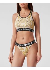 Plein Sport Damen Triangel-Bikini "Baroque"0616, beige, gold, Gr. S, Obermaterial: 85% Polyester, 15% Elasthan; Futter: 90% Polyamid, 10% Elasthan,