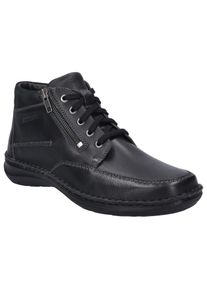 Josef Seibel Herren Schnürboots "New Anvers 84", Gr. 39, schwarz, Leder, casual, Schuhe, Winterstiefel, Komfortschuh, Schnürstiefel in Weite K