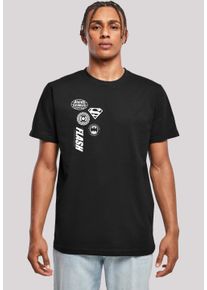 F4NT4STIC Herren T-Shirt "DC Comics Justice League Icons Cluster", schwarz, casual, Gr. XXL, Obermaterial: 100% Baumwolle, Shirts, Print