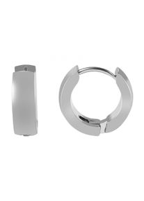 Adelia´s ADELIA ́S Damen Paar Creolen "Neuheit 2025 - Damen Creolen aus Edelstahl Ø 12 mm", Damen, Edelstahl, silber, Edelstahl, Ohrringe