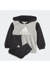 Kinder Trainingsanzug "I CB FT JOG", schwarz, sportlich, Gr. 62, adidas Sportswear, bedruckt, Obermaterial: 70% Baumwolle, 30% Polyester, Sportanzüge