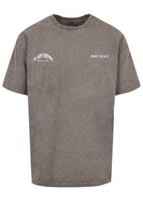 Merchcode Herren T-Shirt "Merchcode Herren Barely Awake Acid Washed Heavy Oversized Tee", grau, casual, Gr. XL, bedruckt, 100% Baumwolle, Shirts