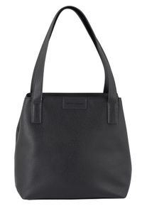 Tom Tailor Damen Shopper "Miri zip", schwarz, Polyurethan, Taschen, aus griffigem Lederimitat mit praktischen flachen Handgriffen