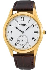 Seiko Damen Quarzuhr, braun, Armbanduhren, Armbanduhr, Damenuhr, Herrenuhr, Lederarmband, Saphirglas