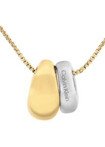 Calvin Klein Damen Kette mit Anhänger "REFINE, 35000617", Edelstahl, L: 51cm, gold, Edelstahl, Halsketten