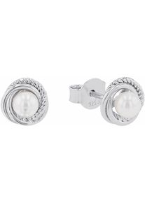 Amor Damen Paar Ohrstecker "Knoten-Optik, 2038058", Silber 925 (Sterlingsilber)-Perlen, bunt, Silber 925 (Sterlingsilber), Perlen, Ohrringe, mit