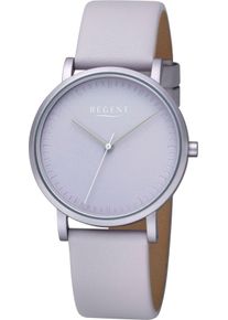 Regent Uhren REGENT Damen Quarzuhr "BA-805 - 3285.28.10", lila, Armbanduhren, Armbanduhr, Damenuhr, Mineralglas, Lederarmband