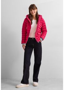 Cecil Damen Steppjacke, rot, casual, Gr. S, unifarben, Stoff, Obermaterial: 100% Polyester, Füllung: 100% Polyester, Jacken, mit Kapuze mit