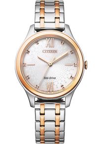 Citizen Damen Solaruhr, gold, Armbanduhren, Armbanduhr, Damenuhr, analog, Edelstahlarmband