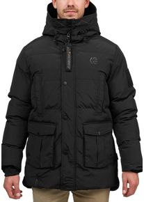 INDICODE Herren Kurzjacke "INStacks", schwarz, modisch, Gr. L, unifarben, Web, Obermaterial: 100% Polyester, Jacken