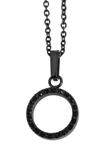 Adelia´s ADELIA ́S Damen Kette mit Anhänger, unbekannt, Edelstahl, schwarz, Edelstahl, Halsketten