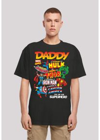 F4NT4STIC Herren T-Shirt "Marvel Comics Our Dad Superhero", schwarz, casual, Gr. L, Obermaterial: 100% Baumwolle, Shirts, Print