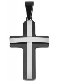 Adelia´s ADELIA ́S Damen Ketten-Anhänger "Neuheit 2025 - trendiger Kreuz Anhänger aus Edelstahl", Edelstahl, blau, Edelstahl, Schmuckanhänger