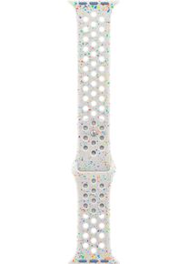 Apple Smartwatch-Armband "Nike Sportarmband", 13-18cm, Apple Watch Modelle 38mm / 40mm / 41mm / S/M, silber, Uhrenarmbänder