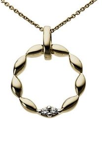 Firetti Damen Ketten-Anhänger "Schmuck Geschenk Gold 333 Halsschmuck Anhänger für Halskette", 0,02 ct P2 = erkennbare Einschlüsse, Gelbgold