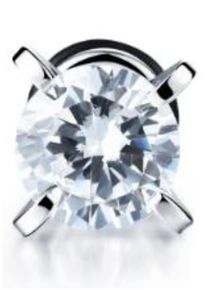 Firetti Damen Single-Ohrstecker "Schmuck Geschenk Ohrschmuck einzeln Glamour", Edelstahl-Kautschuk, weiß, Edelstahl, Kautschuk, Ohrringe, mit