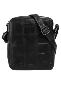 Bugatti Damen Abendtasche "NEVIO", schwarz, Leder, unifarben, leicht glänzend, Taschen, echt Leder