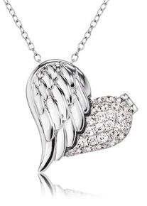Engelsrufer Damen Kette mit Anhänger "With Love special, Kette Flügel zum Öffnen, ERN-WITHLOVE-02-ZI", Silber 925 (Sterlingsilber), L: 44cm, silber,