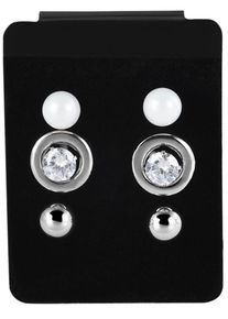 Adelia´s ADELIA ́S Damen Paar Ohrhänger "Neuheit 2025 - Damen Ohrstecker aus poliertem Edelstahl Ø 13 mm", Damen, Edelstahl, silber, Edelstahl, Ohrringe