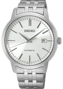 Seiko Herren Automatikuhr, silber, Armbanduhren, Armbanduhr, Herrenuhr, Datum, Edelstahlarmband