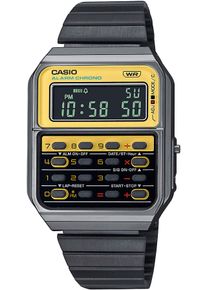 CASIO VINTAGE Damen Chronograph, schwarz, Armbanduhren, Quarzuhr, Armbanduhr, Damen, Herren, retro, Taschenrechner, digital