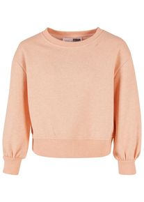 Urban Classics Mädchen Rundhalspullover "Urban Classics Damen Girls Oversized Color Melange Crewneck", orange, casual, Gr. 110, unifarben, 65%