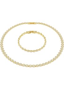 Swarovski Damen Ketten und Armband Set "Multipack Schmuck Geschenk Una Angelic, 5720506", gold, Metall, Schmuck-Sets, mit Swarovski Kristall
