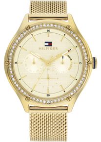 Tommy Hilfiger Damen Multifunktionsuhr "CLASSIC", gold, Armbanduhren, Quarzuhr, Armbanduhr, Damenuhr, Datum, Edelstahlarmband