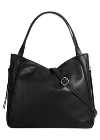 Samantha Look Damen Umhängetasche, schwarz, Leder, clean, Taschen, echt Leder, Made in Italy
