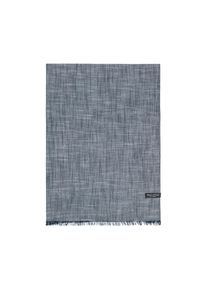 Marc O'Polo MARC O'POLO Damen Schal "in fein gewebtem Double-Face", blau, unifarben, Obermaterial: 100% Baumwolle, Modetücher