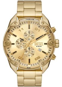 Diesel Herren Chronograph "SPIKED", gold, Armbanduhren, Quarzuhr, Armbanduhr, Herrenuhr, Stoppfunktion, Edelstahlarmband