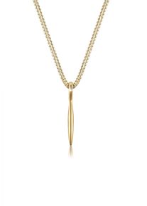 Elli Premium Damen Kette mit Anhänger "Geo Stab Basic Minimal 585 Gelbgold", 45, ohne Stein, Gelbgold 585, L: 45cm, gold, Gelbgold 585, Halsketten