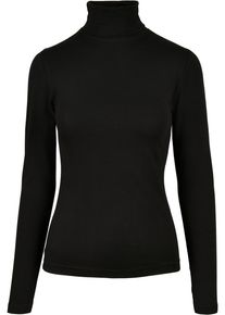 Urban Classics Damen Longsleeve "Urban Classics Damen Ladies Basic Turtleneck L/S", schwarz, klassisch, Gr. 5XL, unifarben, 95% Baumwolle, 5%