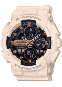 Casio G-SHOCK Damen Chronograph, beige, Armbanduhren, Quarzuhr, Armbanduhr, Damen, Herren,Digitaluhr, bis 20 bar wasserdicht