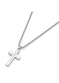 Jacques Charrel Damen Kreuzkette "Kreuz Anhänger, Edelstahl", silber, Edelstahl, Halsketten