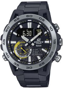CASIO EDIFICE Smartwatch, schwarz, Smartwatches, Armbanduhr, Herrenuhr, Bluetooth, Stoppfunktion, Weltzeit, digital