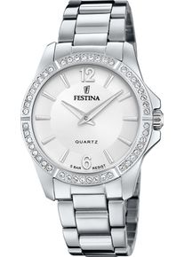 Festina Damen Quarzuhr "Mademoiselle", silber, Armbanduhren, Armbanduhr, Damenuhr, Edelstahlarmband