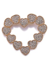 Firetti Damen Brosche "Schmuck Geschenk Ansteckschmuck Herz", gold, Metall, Glas, Broschen, mit Glasstein