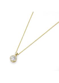 Luigi Merano Damen Goldkette "mit Zirkonia, Gold 375", 45cm, Gelbgold 375, gold, Gelbgold 375, Halsketten
