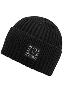 Chillouts Damen Strickmütze "Shealyn Hat", schwarz, klassisch,casual,sportlich, unifarben, Feinstrick, Rippstrick, Strick, Baumwollmischung, Mützen,