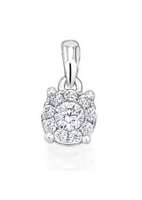 ONE ELEMENT Damen Ketten-Anhänger "0,08 ct Diamant Brillant Invisible Anhänger aus 585 Weißgold", 0.08 ct, Weißgold 585-Gold, silber, Weißgold 585,