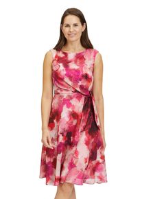 Vera Mont Damen Cocktailkleid "Vera Mont Cocktailkleid mit Bindegürtel", pink, feminin, Gr. 40, Chiffon, Obermaterial: 100% Polyester. Futter: 100%