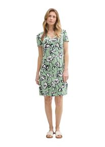 Tom Tailor Damen Sommerkleidfresh spring floral design, casual, Gr. 46, bedruckt, Jersey, Obermaterial: 95% Viskose, 5% Elasthan, Kleider, mit