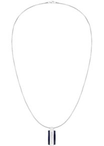 Tommy Hilfiger Herren Kette mit Anhänger "PARKER, 2790599", Edelstahl, L: 61cm B: 2mm, schwarz, Edelstahl, B:2mm, Halsketten, mit Emaille